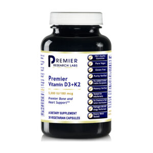 Premier Vitamin D3+K2 30 Caps Bottle